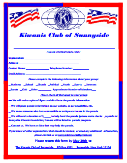 Parade Participation Form